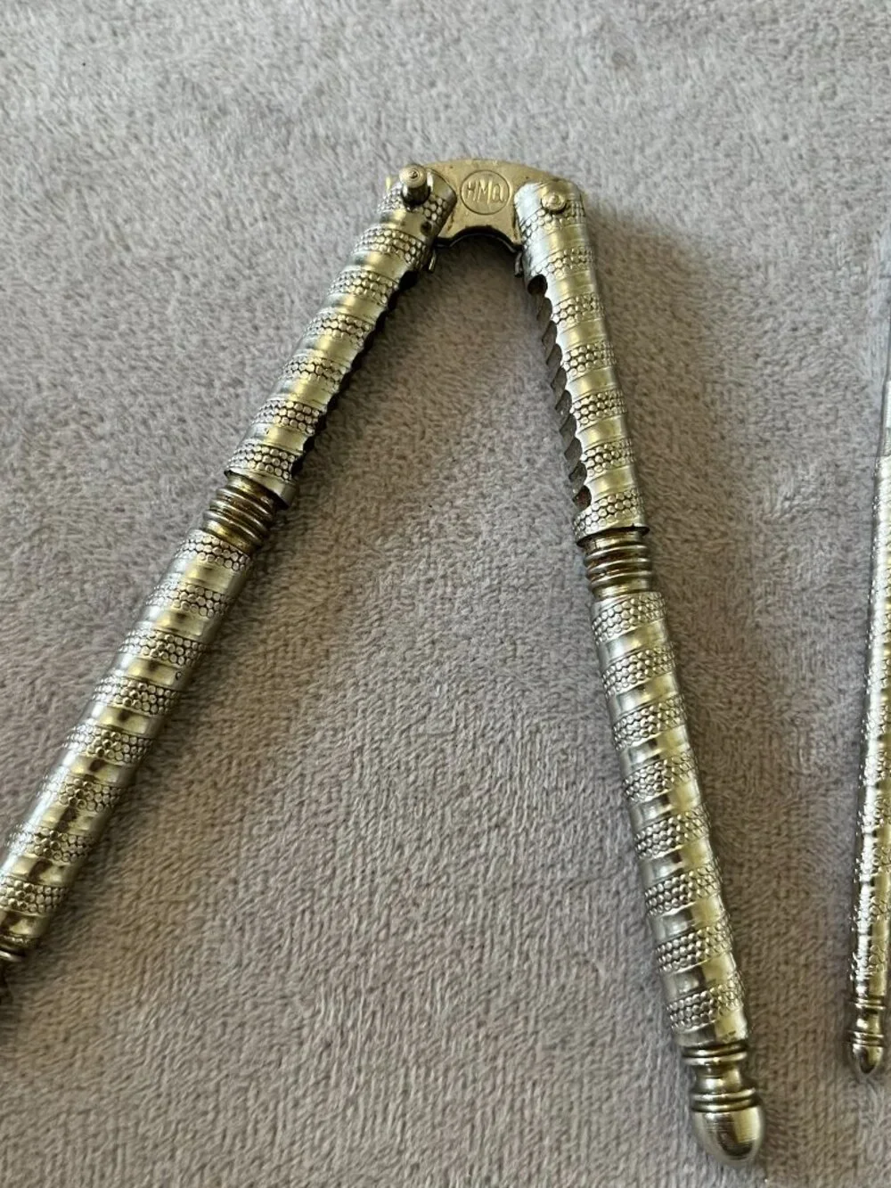 Vintage H M Quackenbush 5” Metal Nutcracker Tool With Nut Pick Set of 2